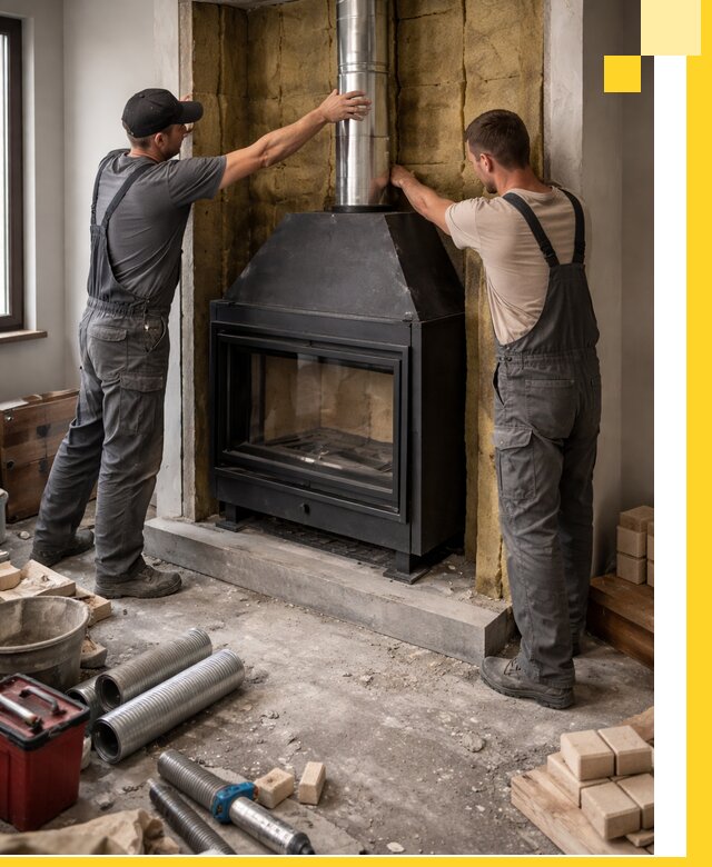 Изготовление и монтаж закрытых каминов в Одинцове под ключ