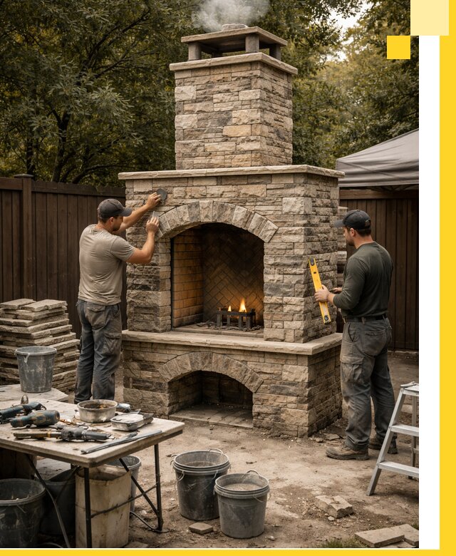 Проектирование и установка уличных каминов в Одинцове