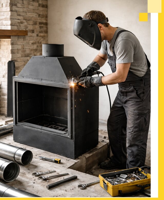 Продажа и установка металлических каминов в Одинцове под ключ