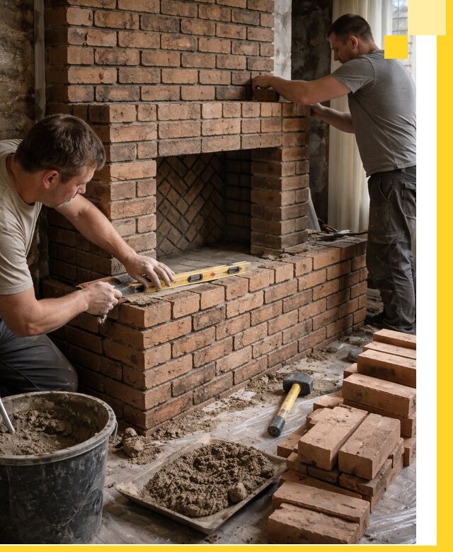 Изготовление и установка кирпичных каминов в Одинцове