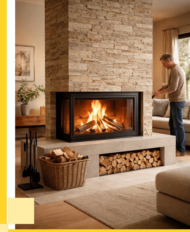 Дровяной камин под ключ в Одинцове от 207120 р. | ЭриданДнц