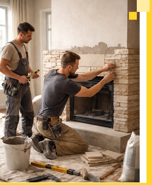 Установка и монтаж каминов для загородного дома в Одинцове