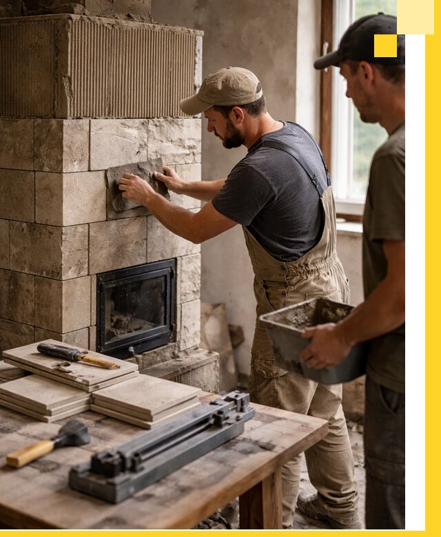 Профессиональная облицовка печей в Одинцове: керамика и камень