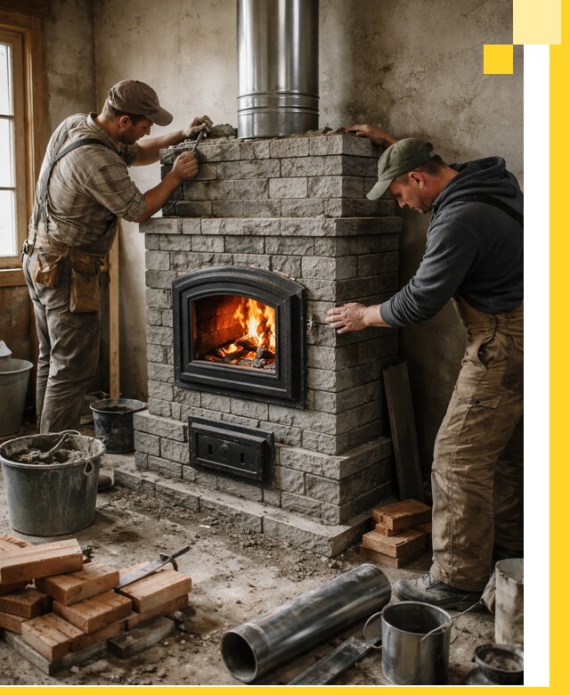 Производство, поставка и монтаж дровяных печей в Одинцове