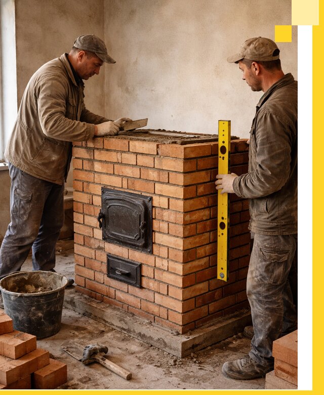 Отопительные печи под ключ в Одинцове, установка и сборка