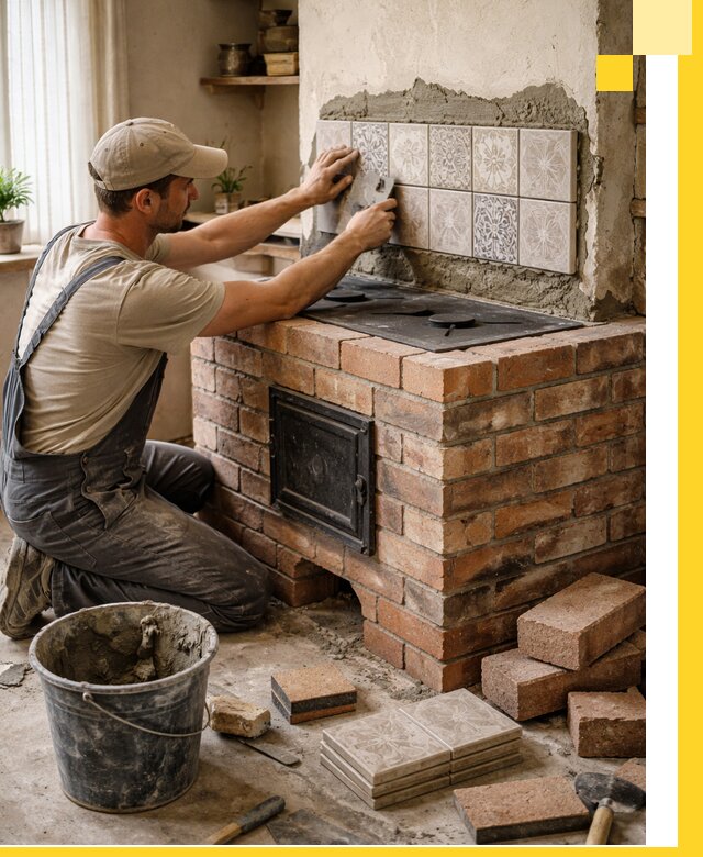 Печи с плитой на заказ монтаж гарантия и сервис в Одинцове