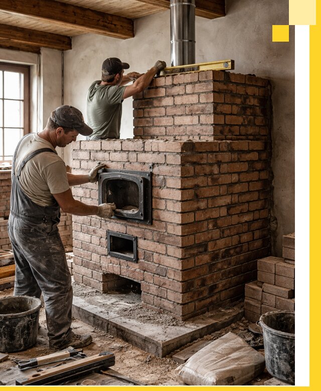 Печи для загородного дома под ключ в Одинцове — монтаж и сервис