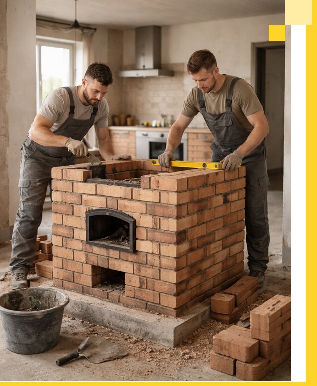 Установка и монтаж печей в частном доме в Одинцове под ключ