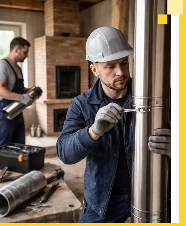 Профессиональный монтаж дымоходов для печей в Одинцове