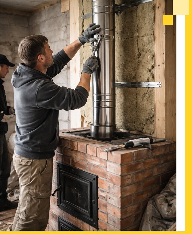 Изготовление и монтаж печей и дымоходов под ключ в Одинцове