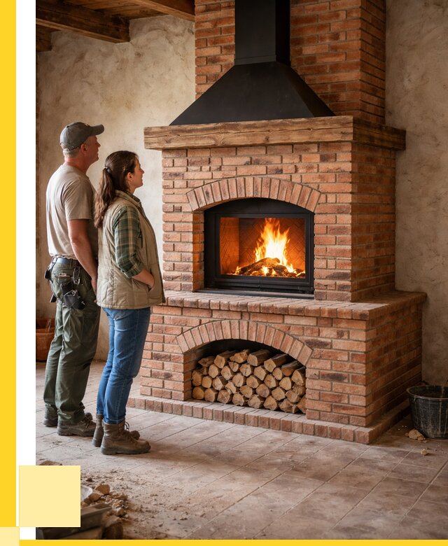 Печи камины из кирпича в Одинцове от 124272 р. | ЭриданДнц