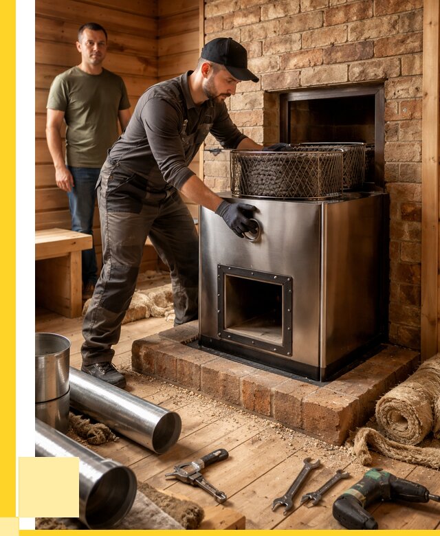 Монтаж банных печей под ключ в Одинцове от 18641 р., ЭриданДнц