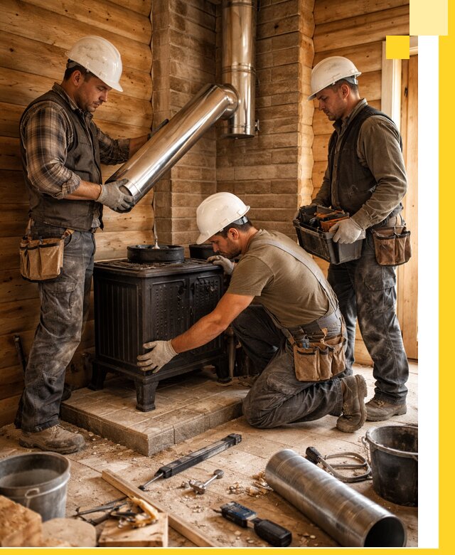 Профессиональный монтаж банных печей и дымоходов в Одинцове