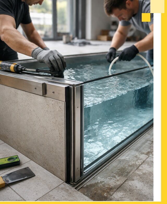 Проектирование и монтаж стеклянных бассейнов в Одинцове