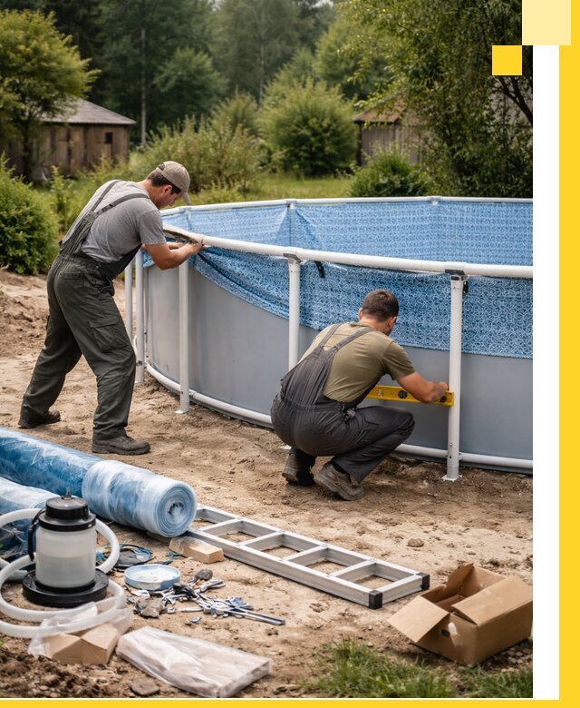 Установка и монтаж каркасных бассейнов в Одинцове под ключ