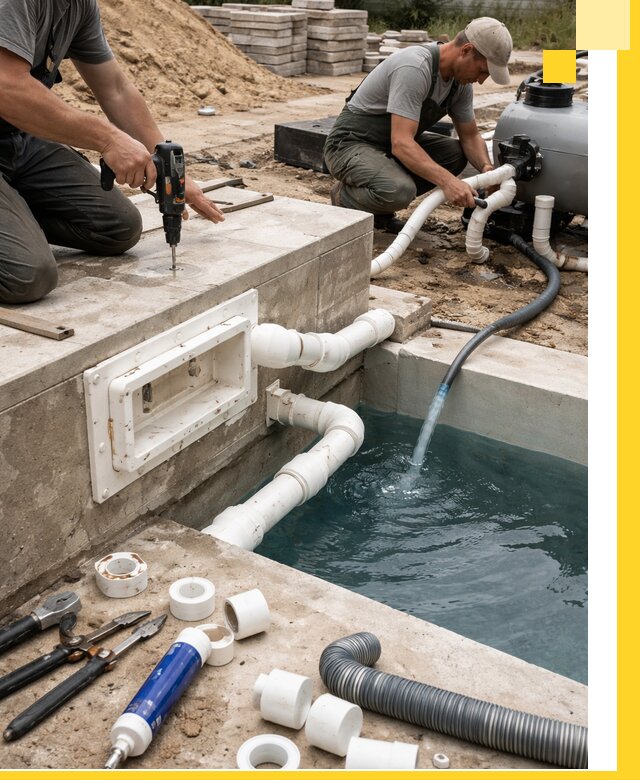 Строительство скиммерных бассейнов под ключ в Одинцове