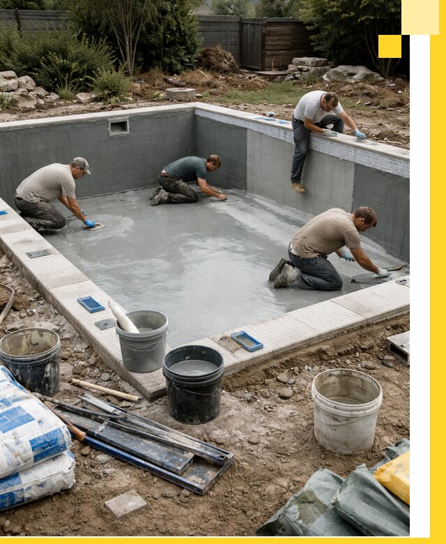 Изготовление и монтаж чаши бассейна под ключ в Одинцове