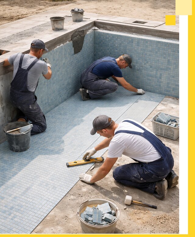 Укладка и установка плитки для бассейнов под ключ в Одинцове