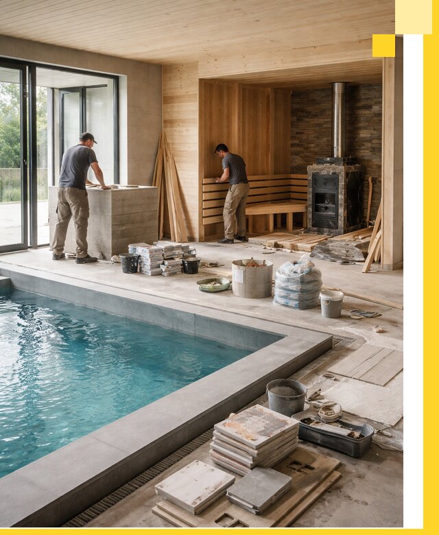 Проектирование и строительство бань с бассейном в Одинцове