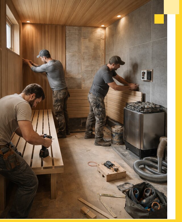 Сауны под ключ в Одинцове, проектирование, строительство, отделка
