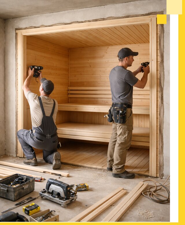 Монтаж саун под ключ в Одинцове — проектирование и установка