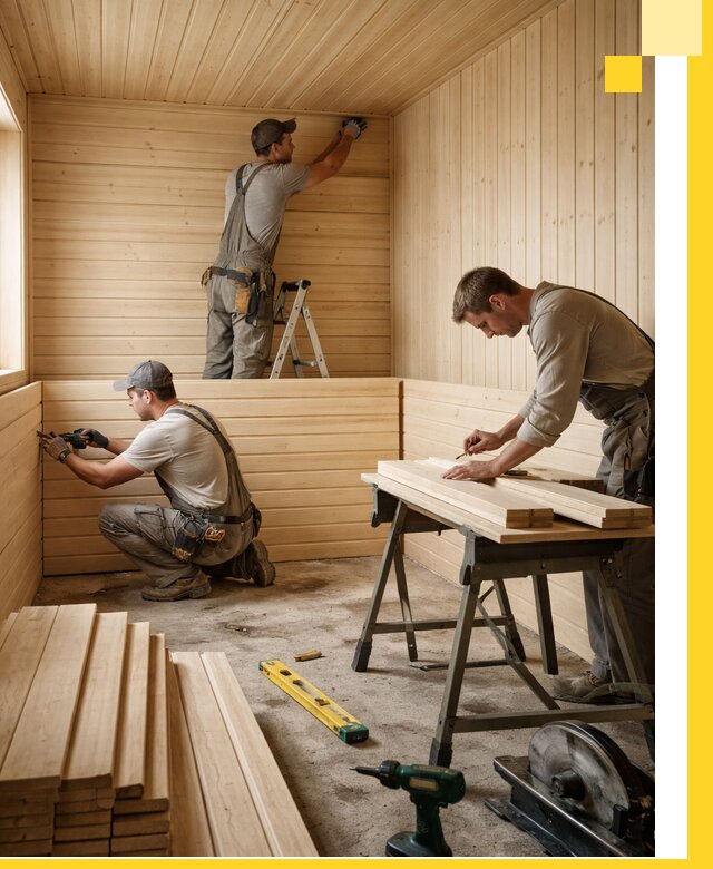 Обшивка саун в Одинцове из натуральной древесины под ключ