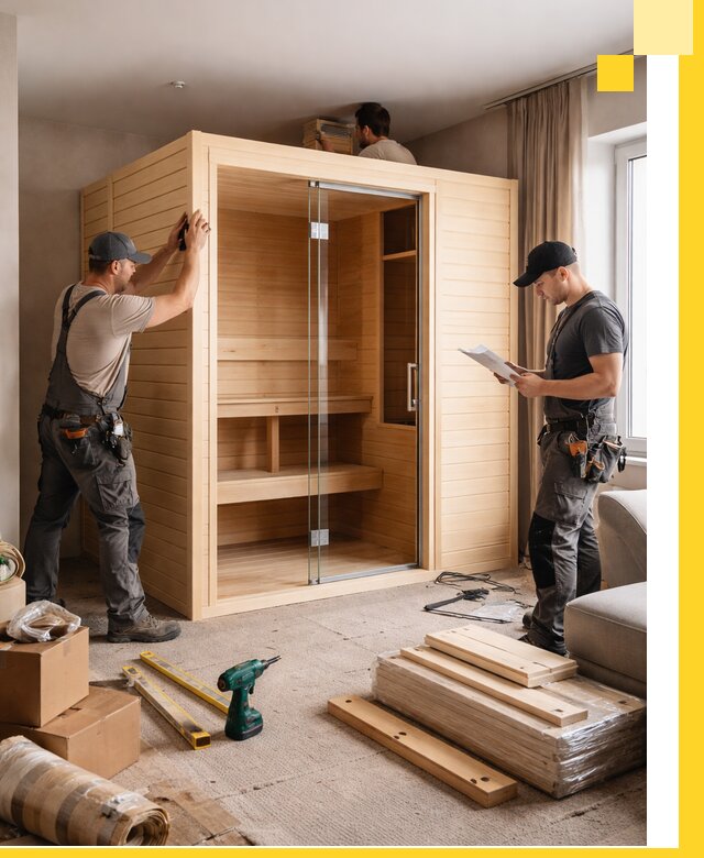 Установка и благоустройство саун в квартире в Одинцове