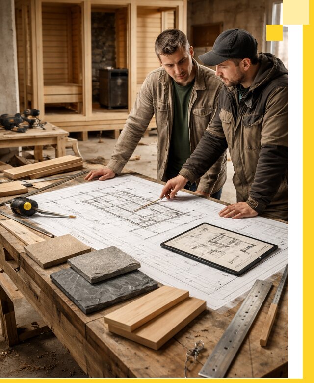 Проекты бань под ключ и планы строительства в Одинцове