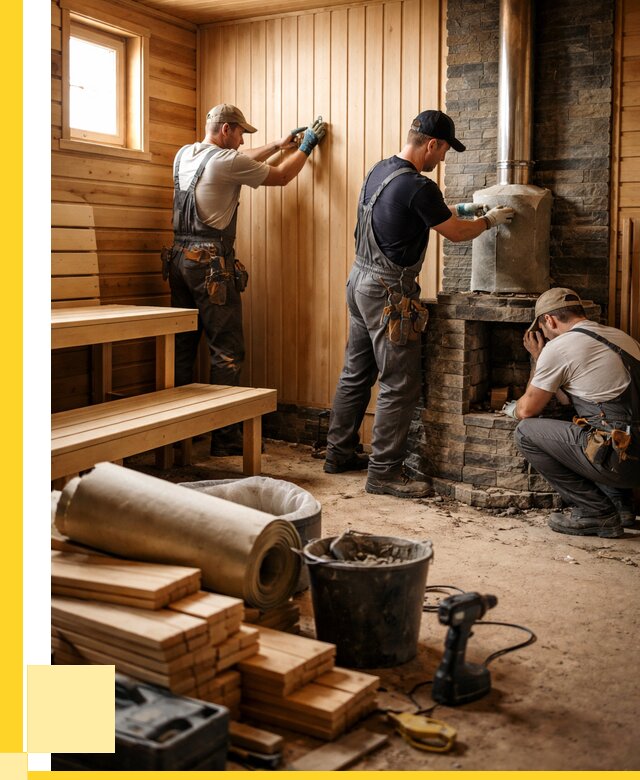 Ремонт бань под ключ в Одинцове от 46602 р. | ЭриданДнц