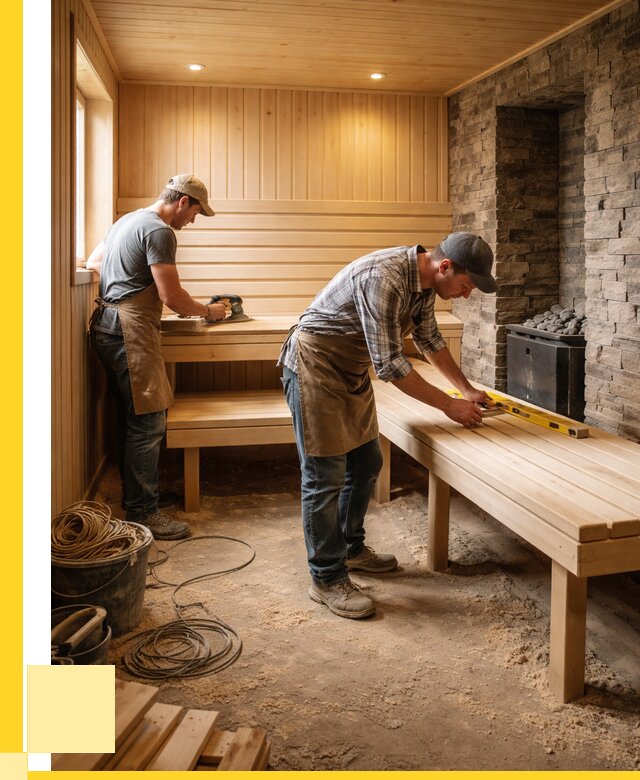 Отделка бани в Одинцове: внутренняя отделка от 3107 р. | ЭриданДнц