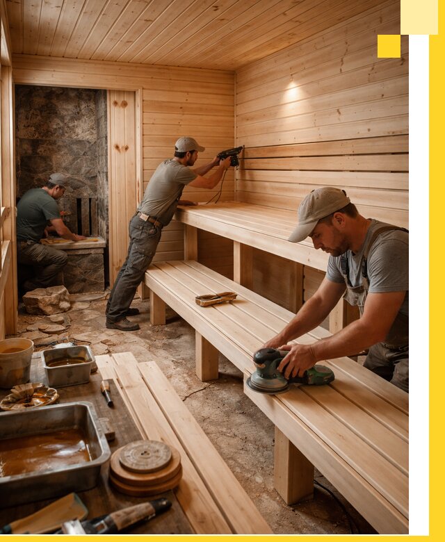 Профессиональная отделка бань в Одинцове под ключ, с гарантией