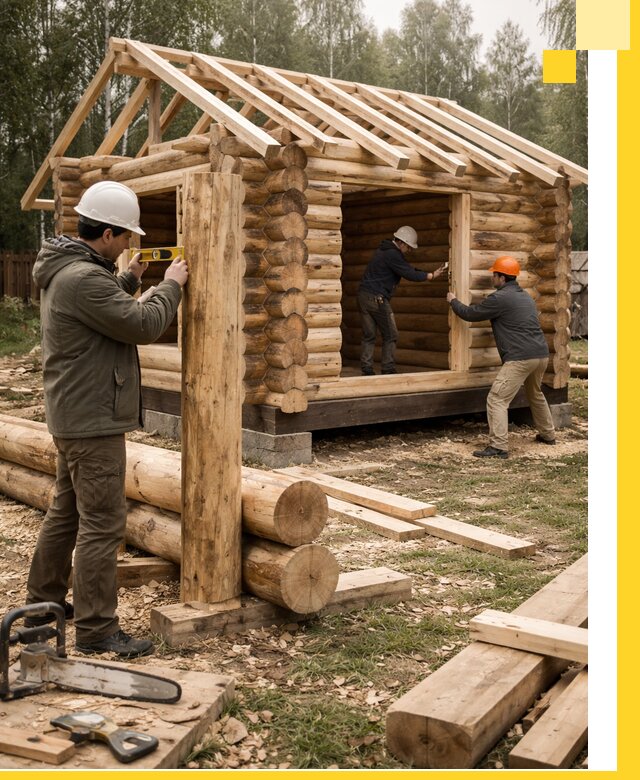 Строительство бань для дачи под ключ в Одинцове с доставкой и монтажом