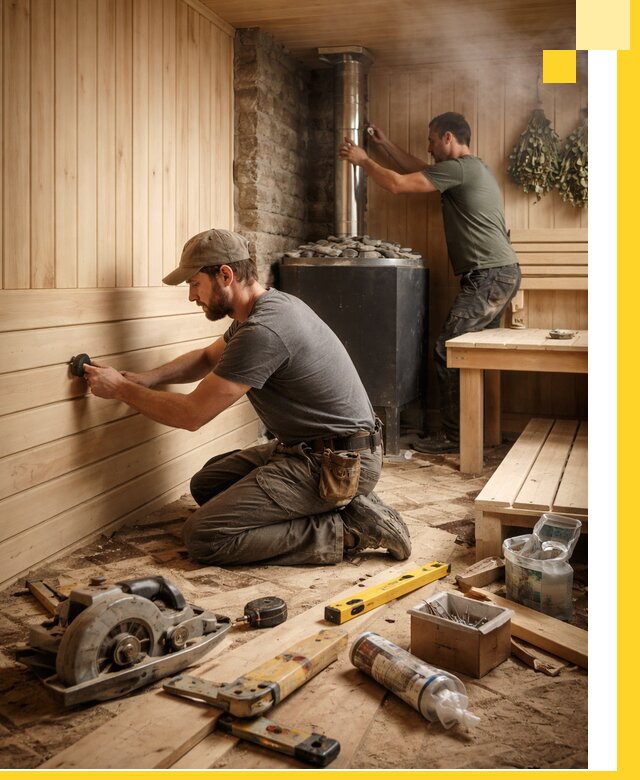 Полное строительство и оснащение парных под ключ в Одинцове