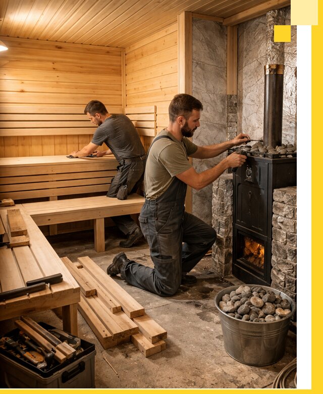 Дизайн и строительство интерьеров бань под ключ в Одинцове