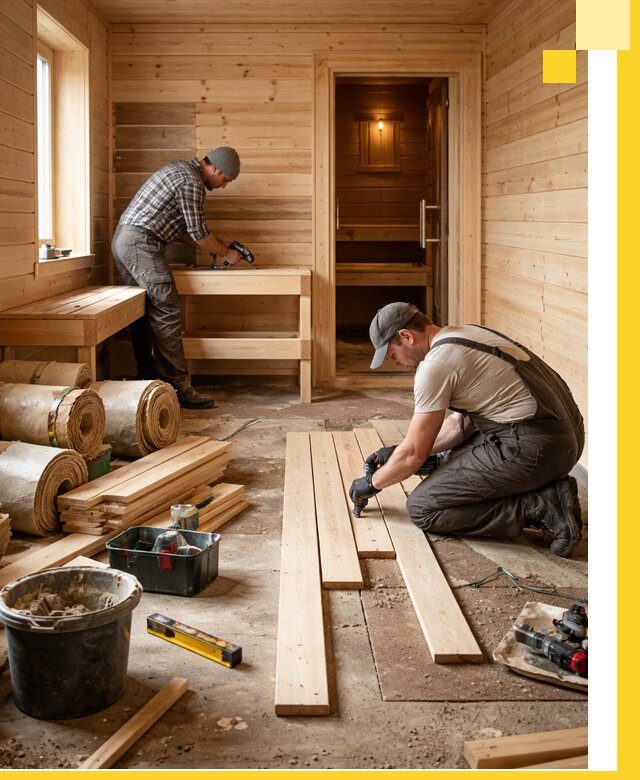 Индивидуальный проект бани с комнатой отдыха под ключ в Одинцове