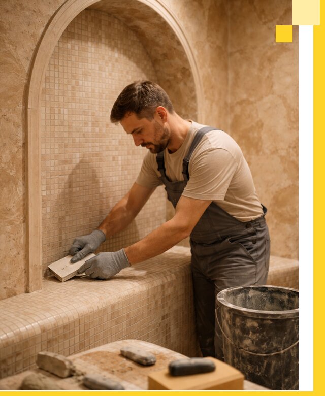 Профессиональная отделка хамамов с мозаикой под ключ в Одинцове