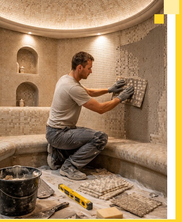 Устройство и монтаж домашнего хамама под ключ в Одинцове