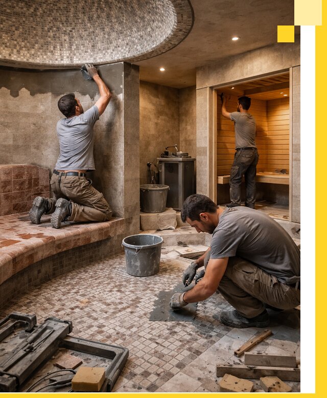 Проект и строительство хамама бани и сауны под ключ в Одинцове