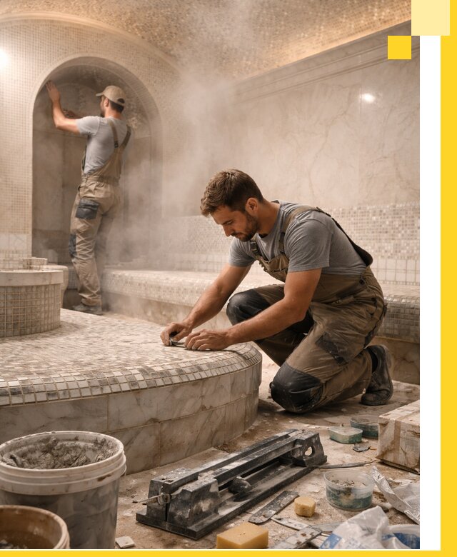 Профессиональный дизайн хамама и SPA под ключ в Одинцове