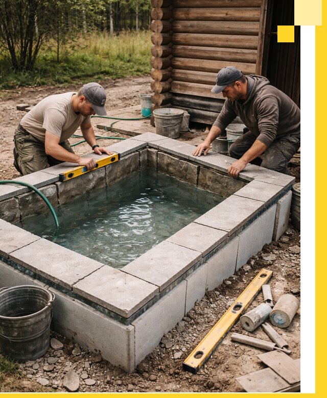 Изготовление и установка холодных купелей под ключ в Одинцове